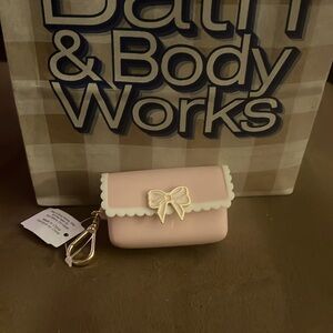 Pink Bow Pocketbac hand Sanatizer Holder